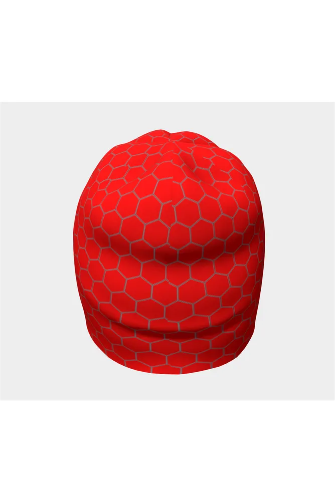 Red Honeycomb Beanie