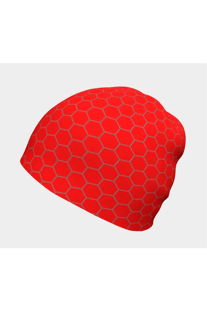 Red Honeycomb Beanie