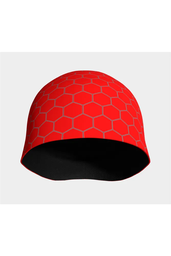 Red Honeycomb Beanie