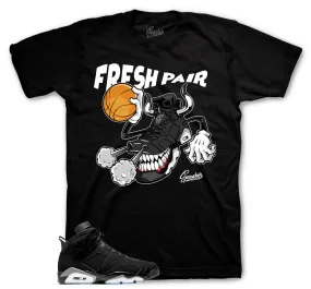 Retro 6 Metallic Silver Shirt - Fly Kicks - Black