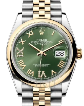 Rolex Datejust 126203 - 36MM Stainless Steel And Yellow Gold Watch With Two Tone Jubilee Bracelet