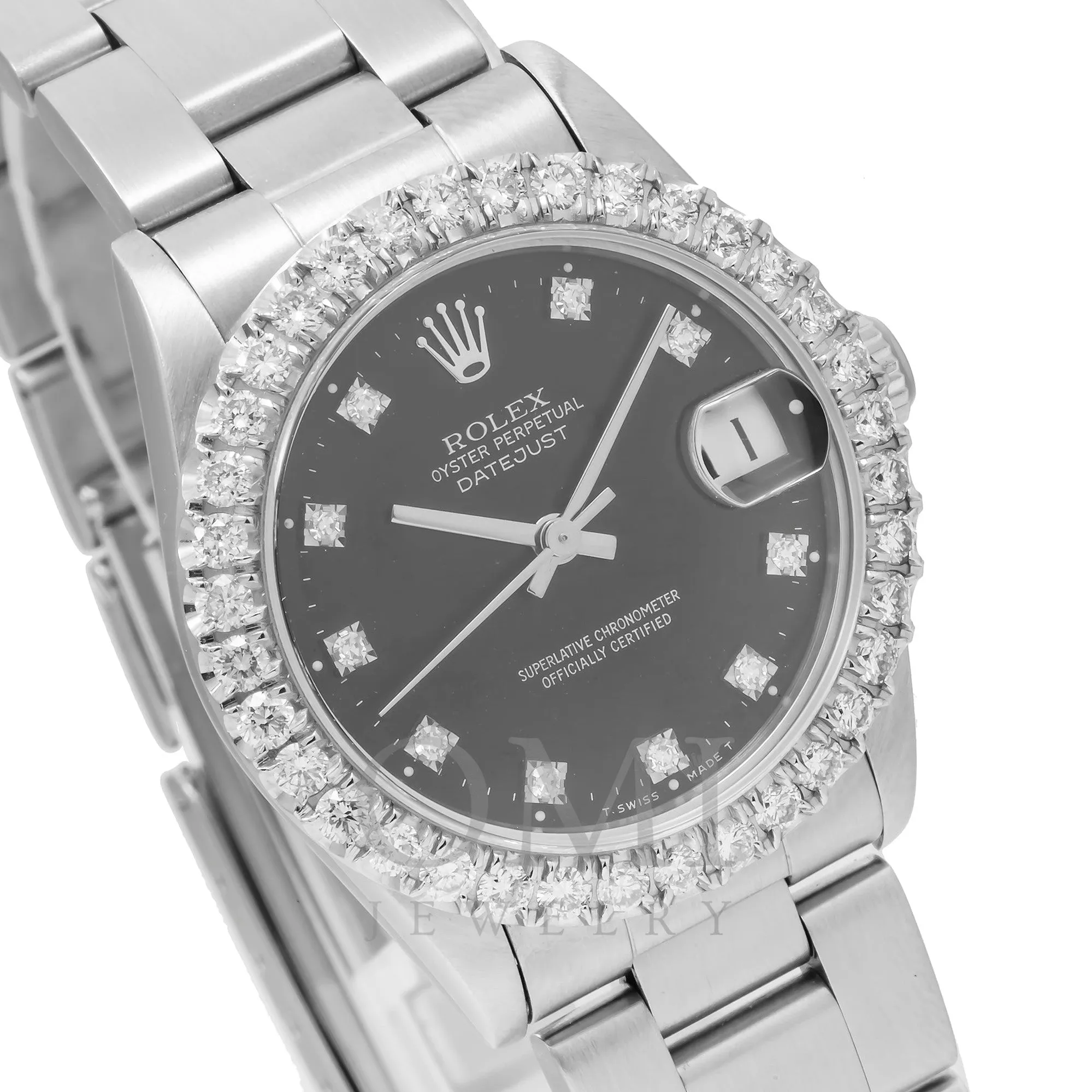 Rolex Datejust 68274 31MM Black Diamond Dial And Bezel With Oyster Bracelet