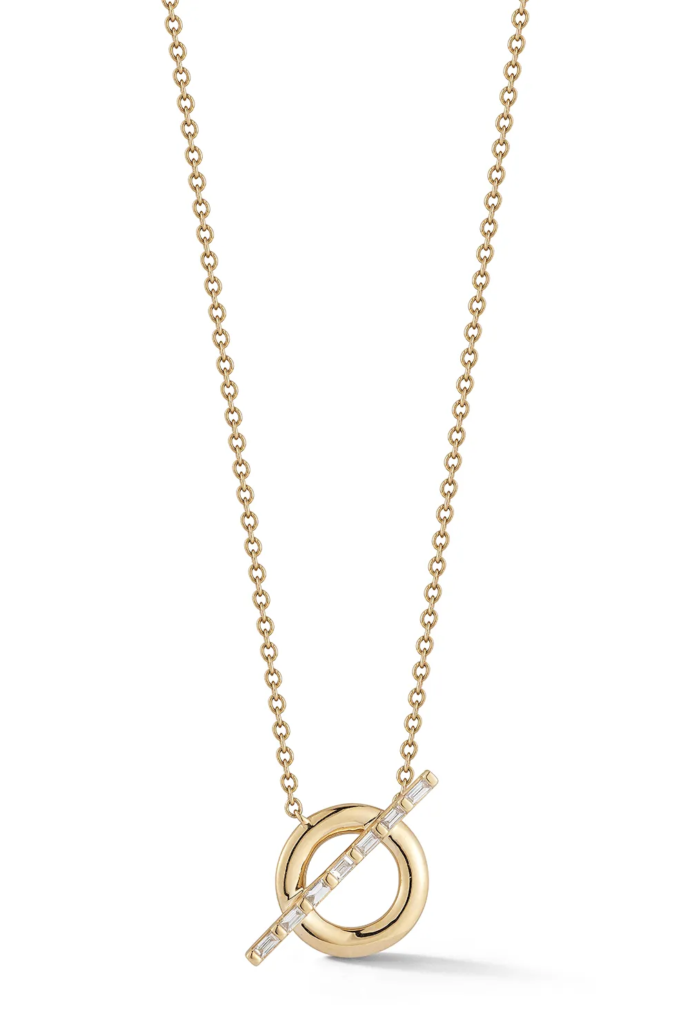 Sadie Pearl Baguette Toggle Necklace