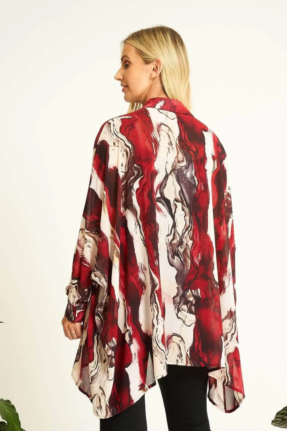 Saloos Oversize Marble Print Blouse