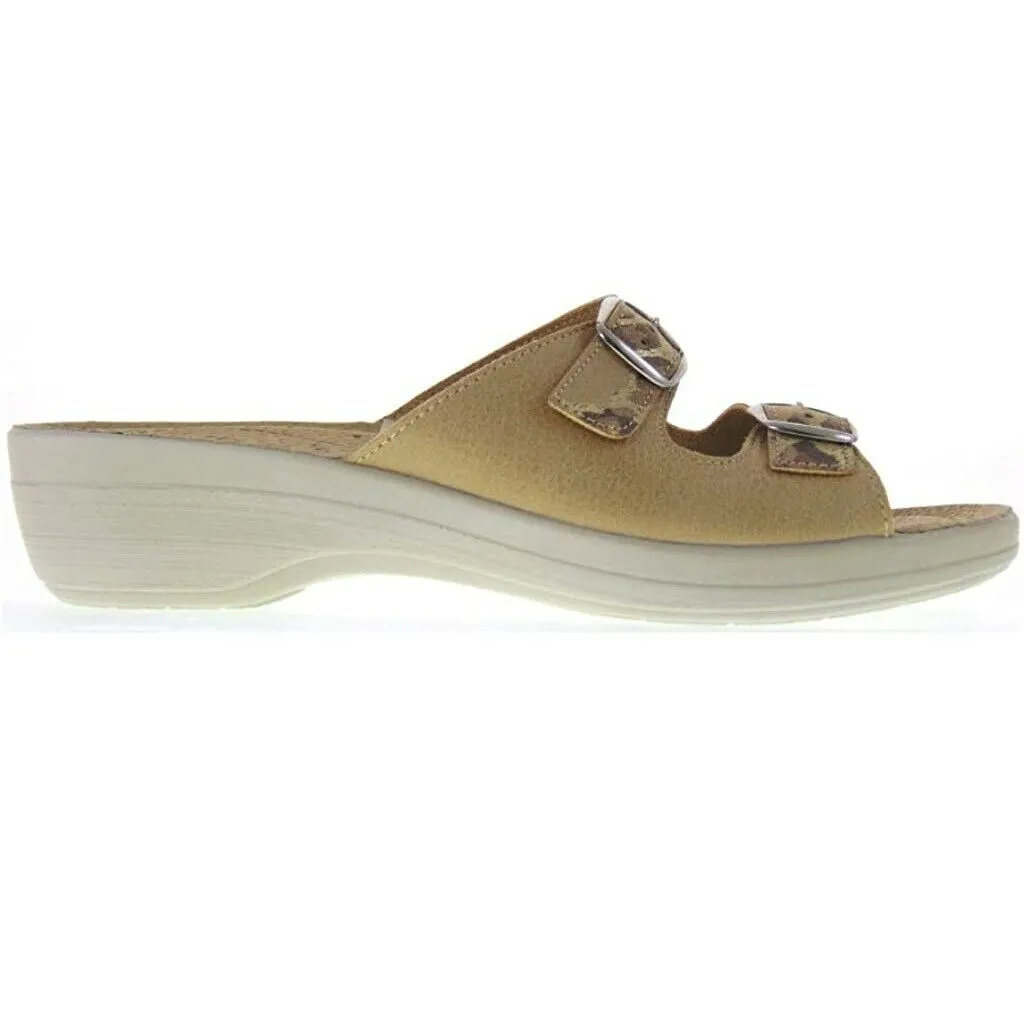 Scarpe da donna FLY FLOT - Art.T5C33JE - ciabatta doppia fibbia beige