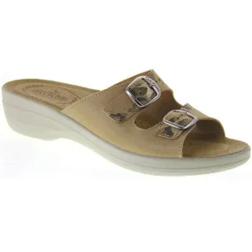 Scarpe da donna FLY FLOT - Art.T5C33JE - ciabatta doppia fibbia beige