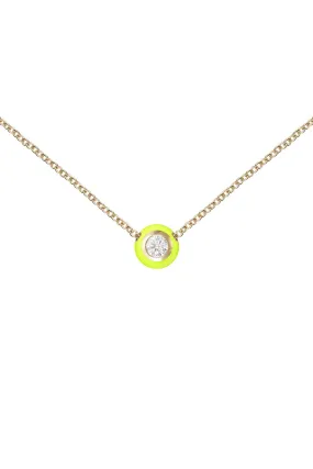 Small Neon Yellow Audrey Pendant Necklace