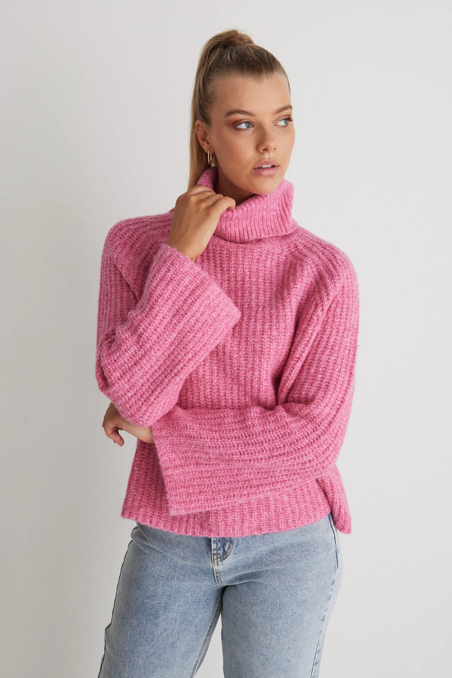 Sundays Barbie Marle Chunky Roll Neck Knit Jumper