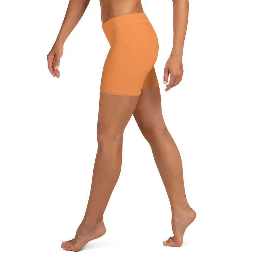 Sunset Orange Workout Shorts