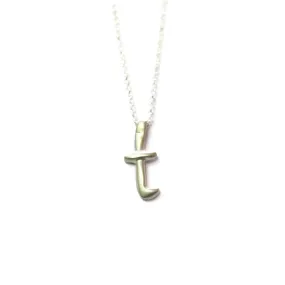 T - handwritten letter necklace