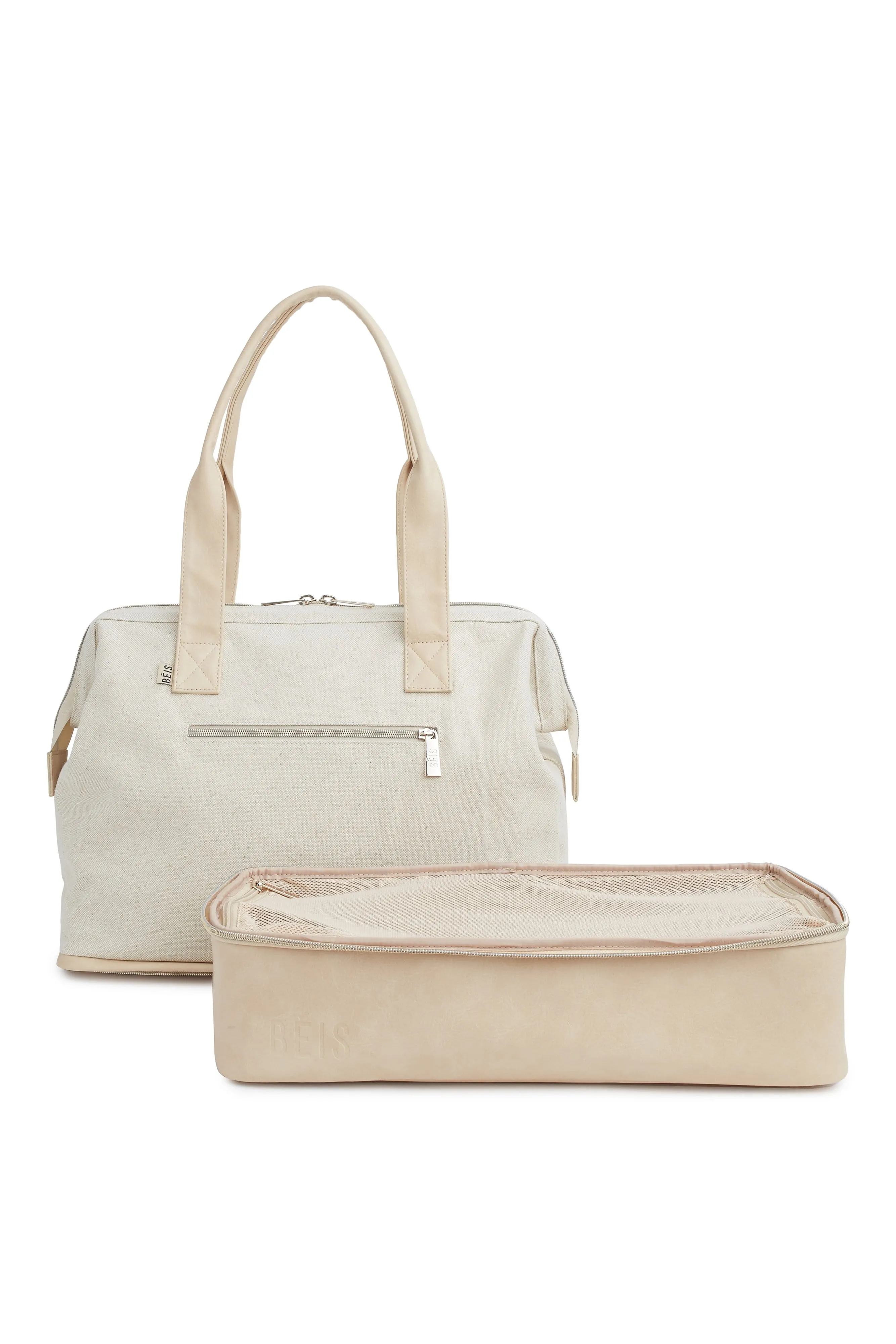 The Convertible Mini Weekender in Beige