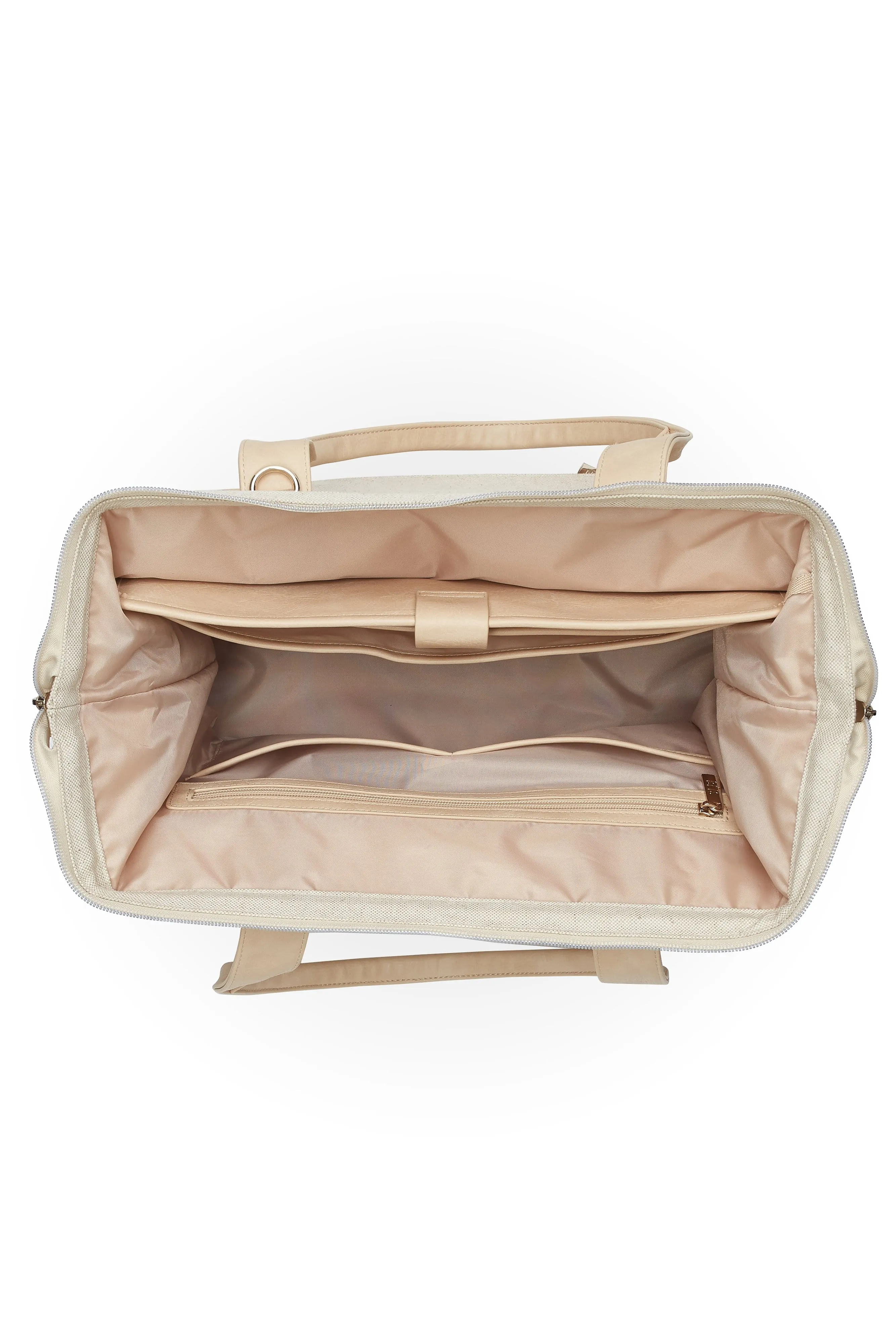 The Convertible Mini Weekender in Beige