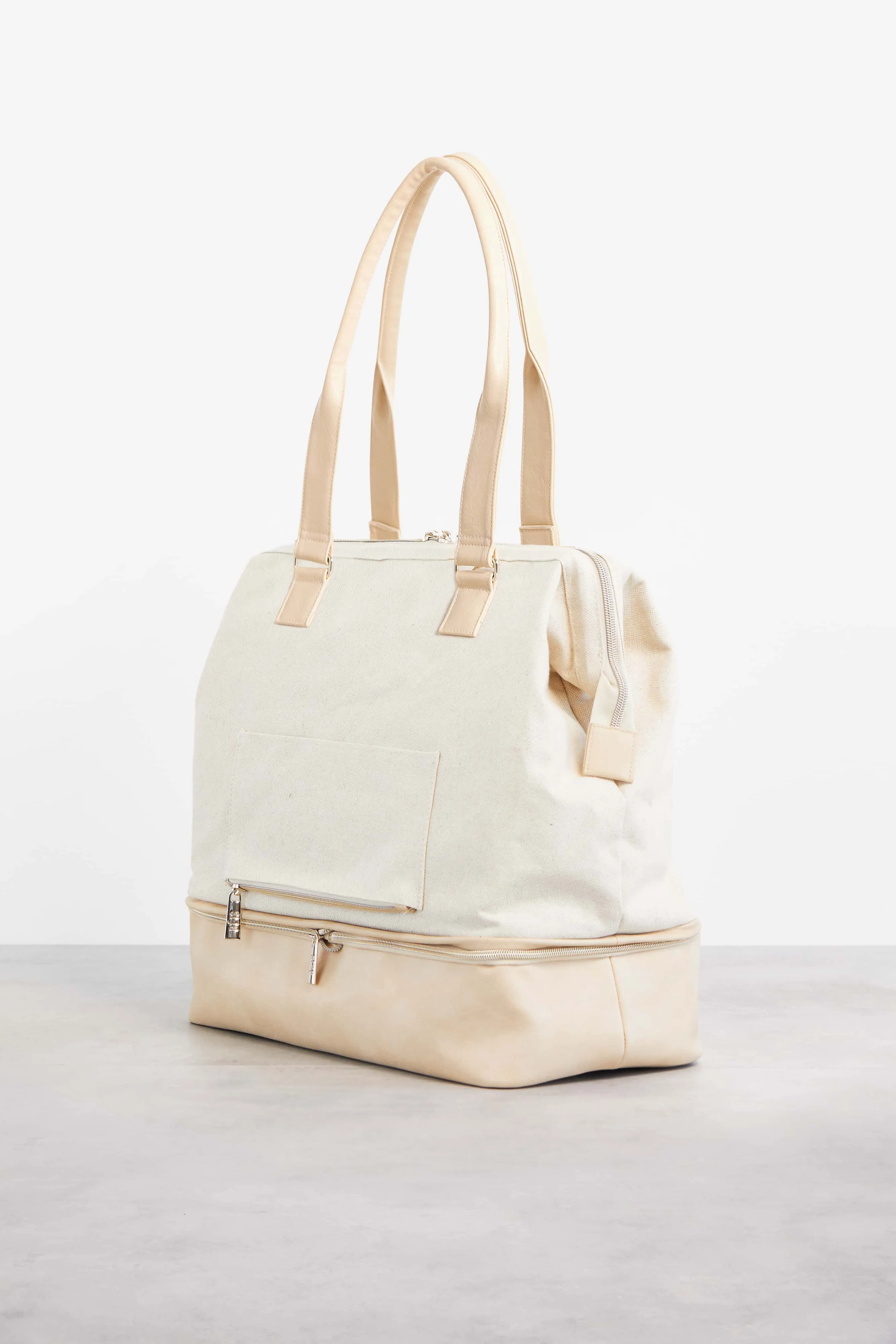 The Convertible Mini Weekender in Beige