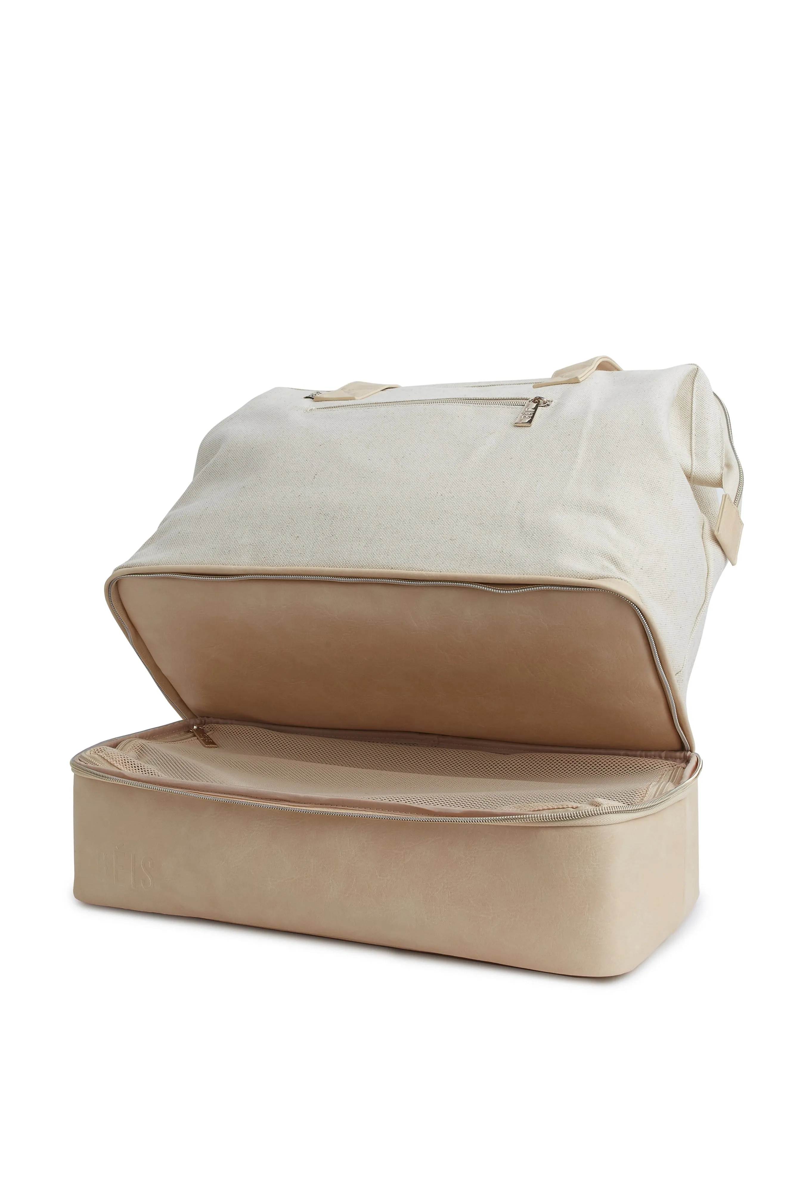 The Convertible Mini Weekender in Beige