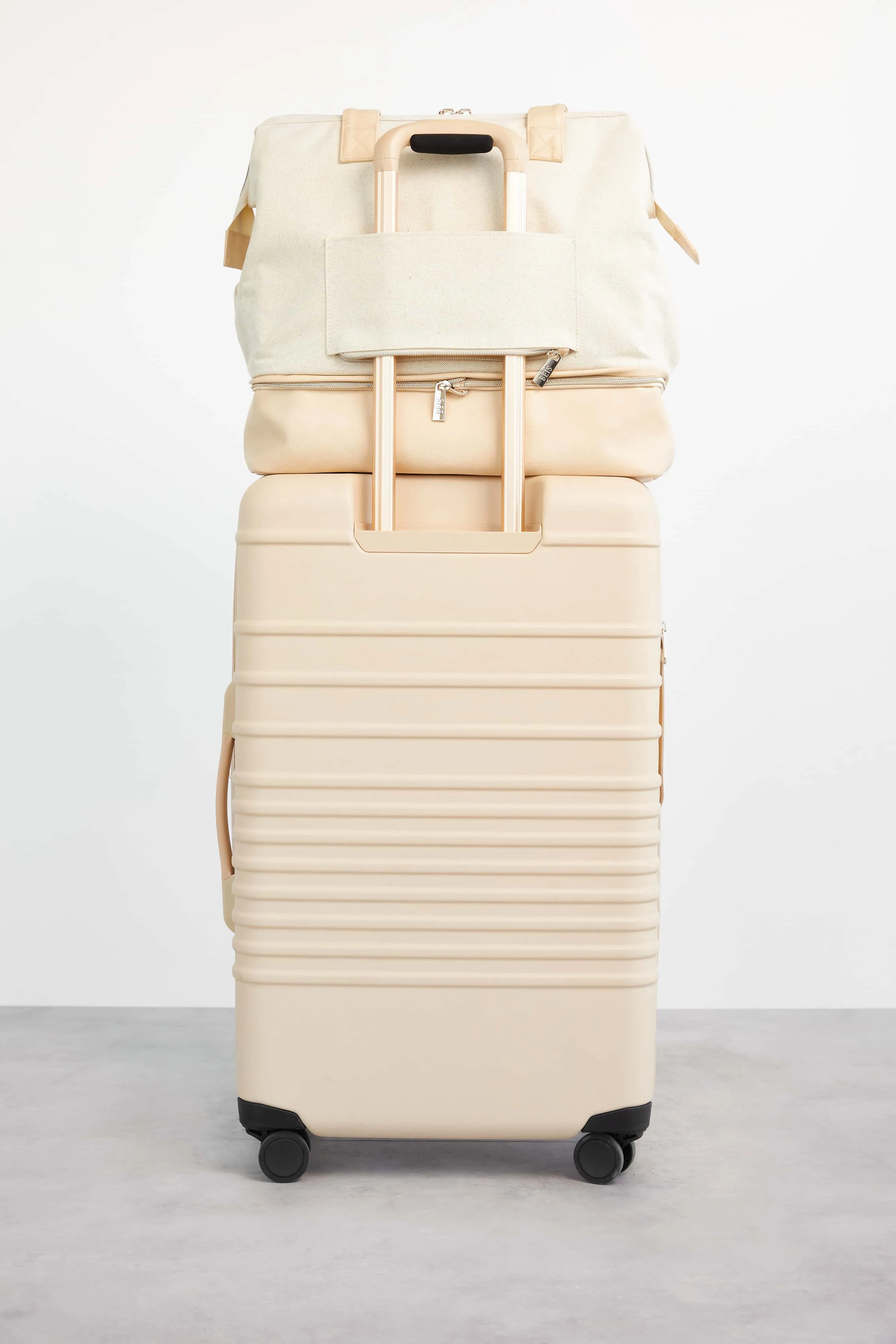 The Convertible Mini Weekender in Beige