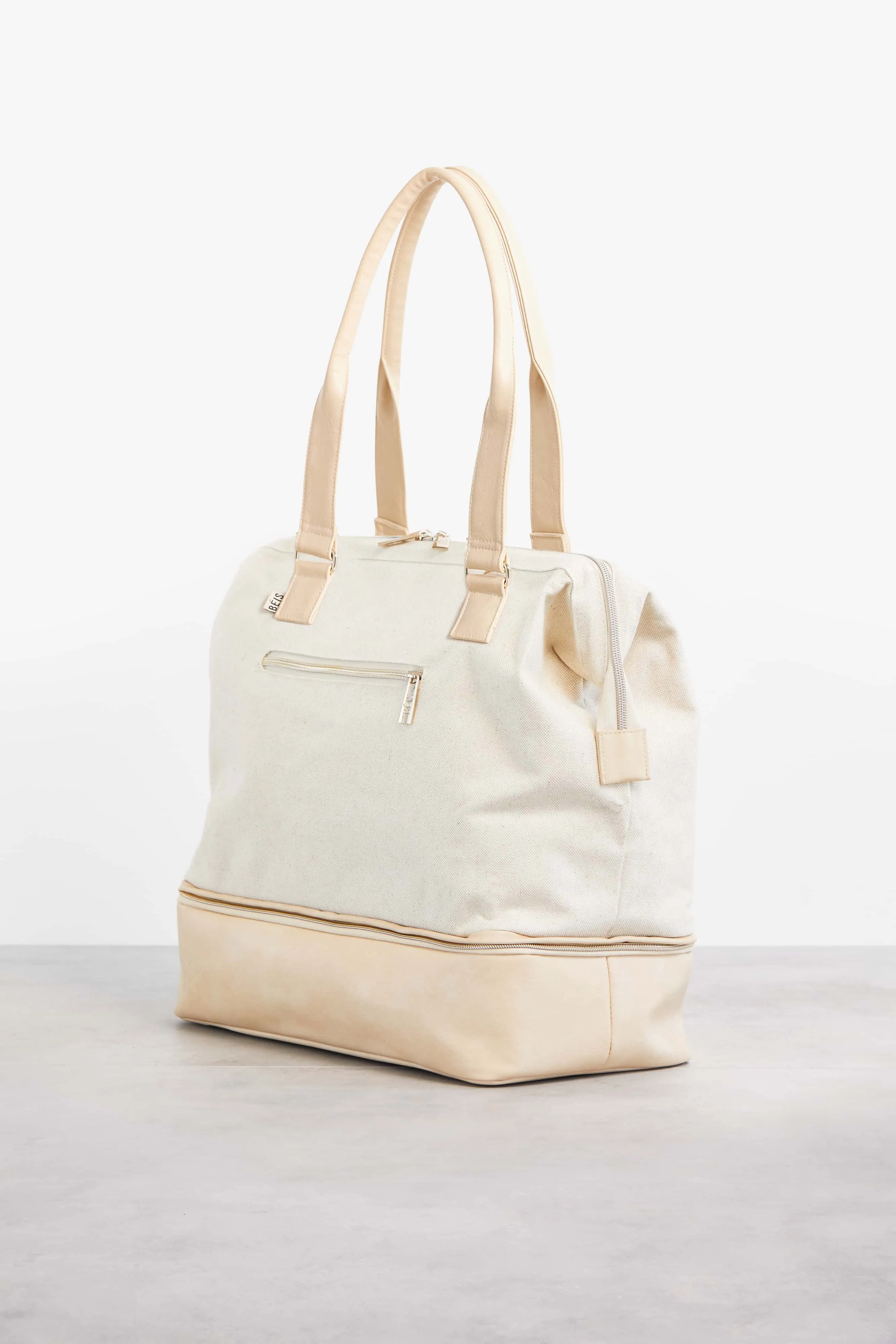 The Convertible Mini Weekender in Beige