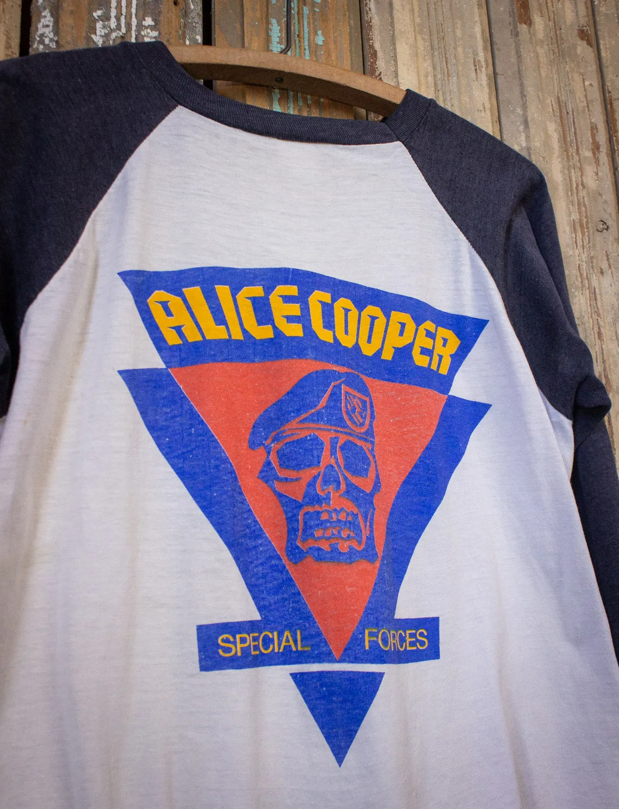 Vintage 1981 Alice Cooper Special Forces Raglan Concert T Shirt Medium