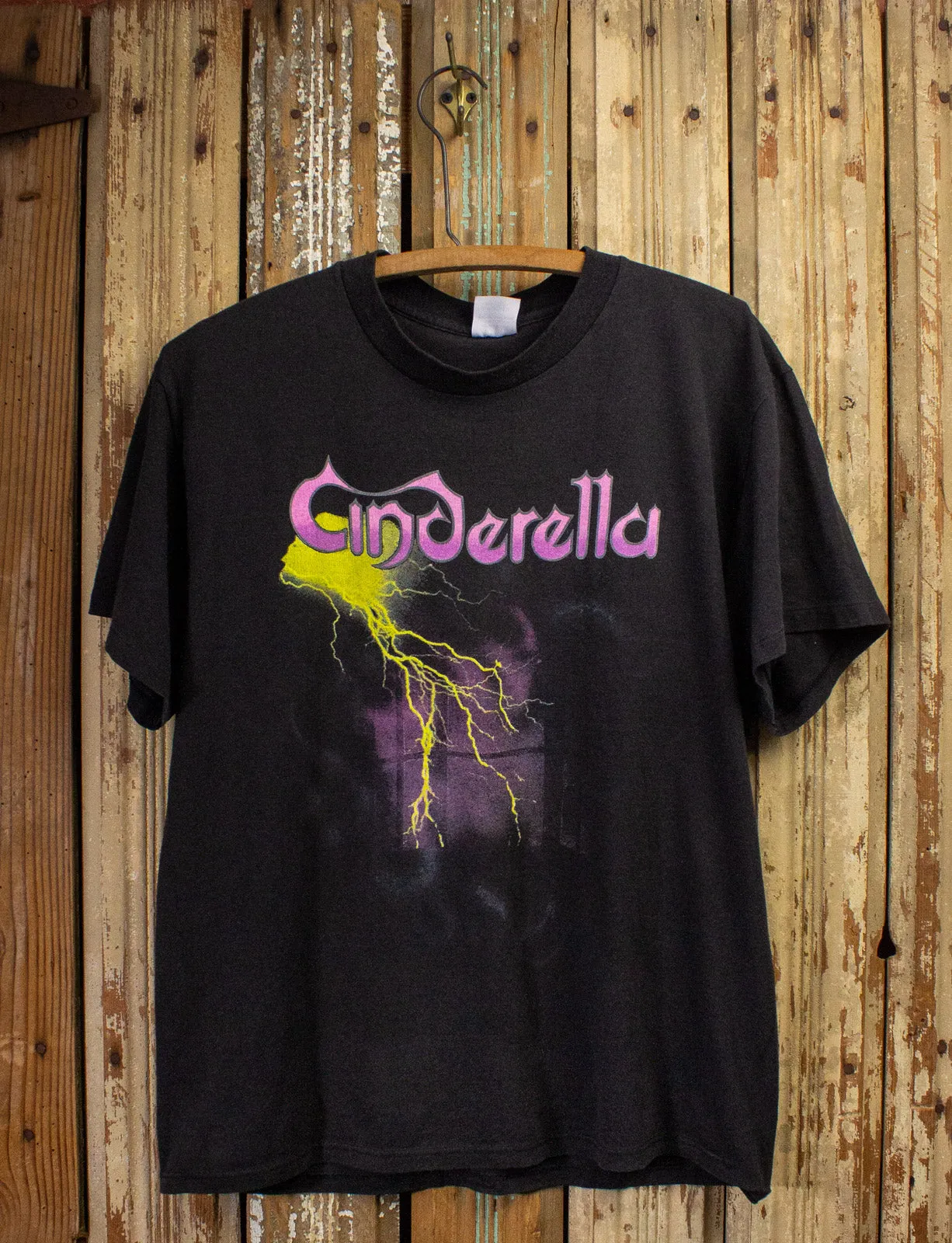 Vintage Cinderella Night Songs Concert T Shirt 1986 Black Large