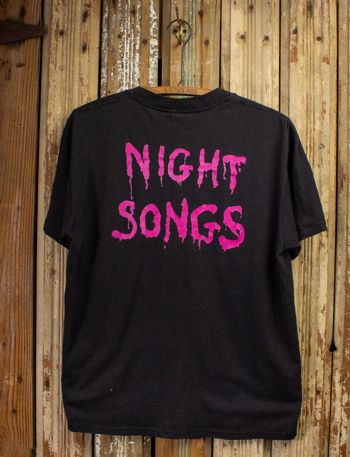 Vintage Cinderella Night Songs Concert T Shirt 1986 Black Large