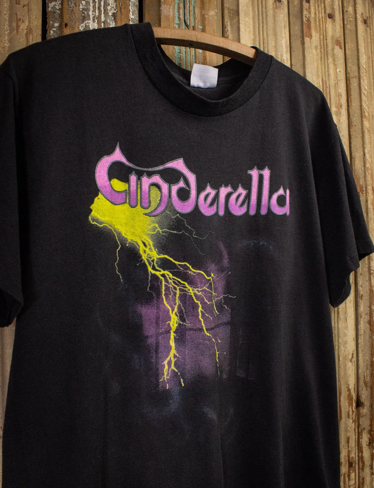 Vintage Cinderella Night Songs Concert T Shirt 1986 Black Large