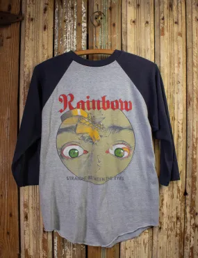 Vintage Rainbow Straight Between The Eyes Concert T Shirt 1982 Gray/Black Medium