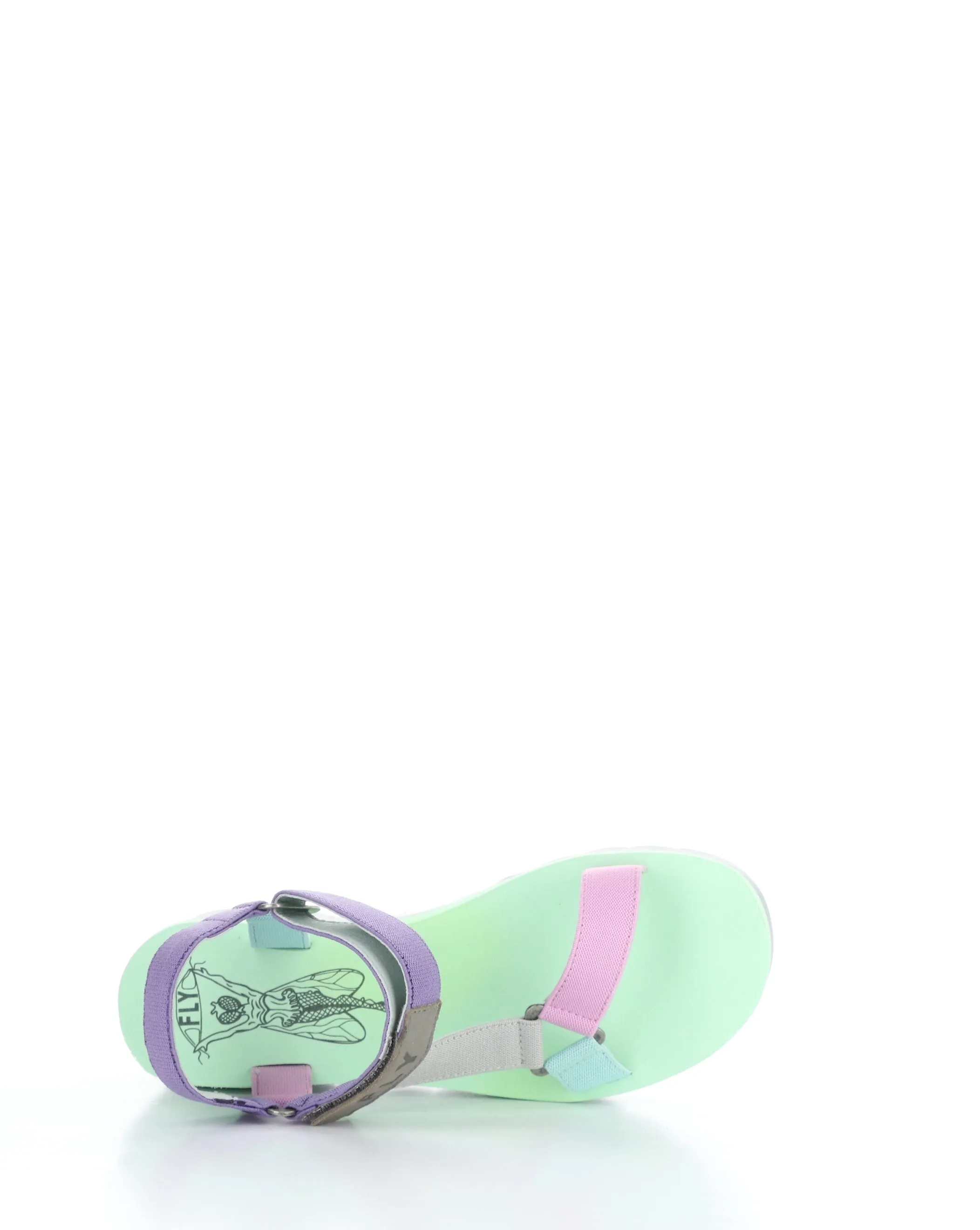 YEFA726FLY 011 GREY/MULTI/CAMU PINK Velcro Sandals