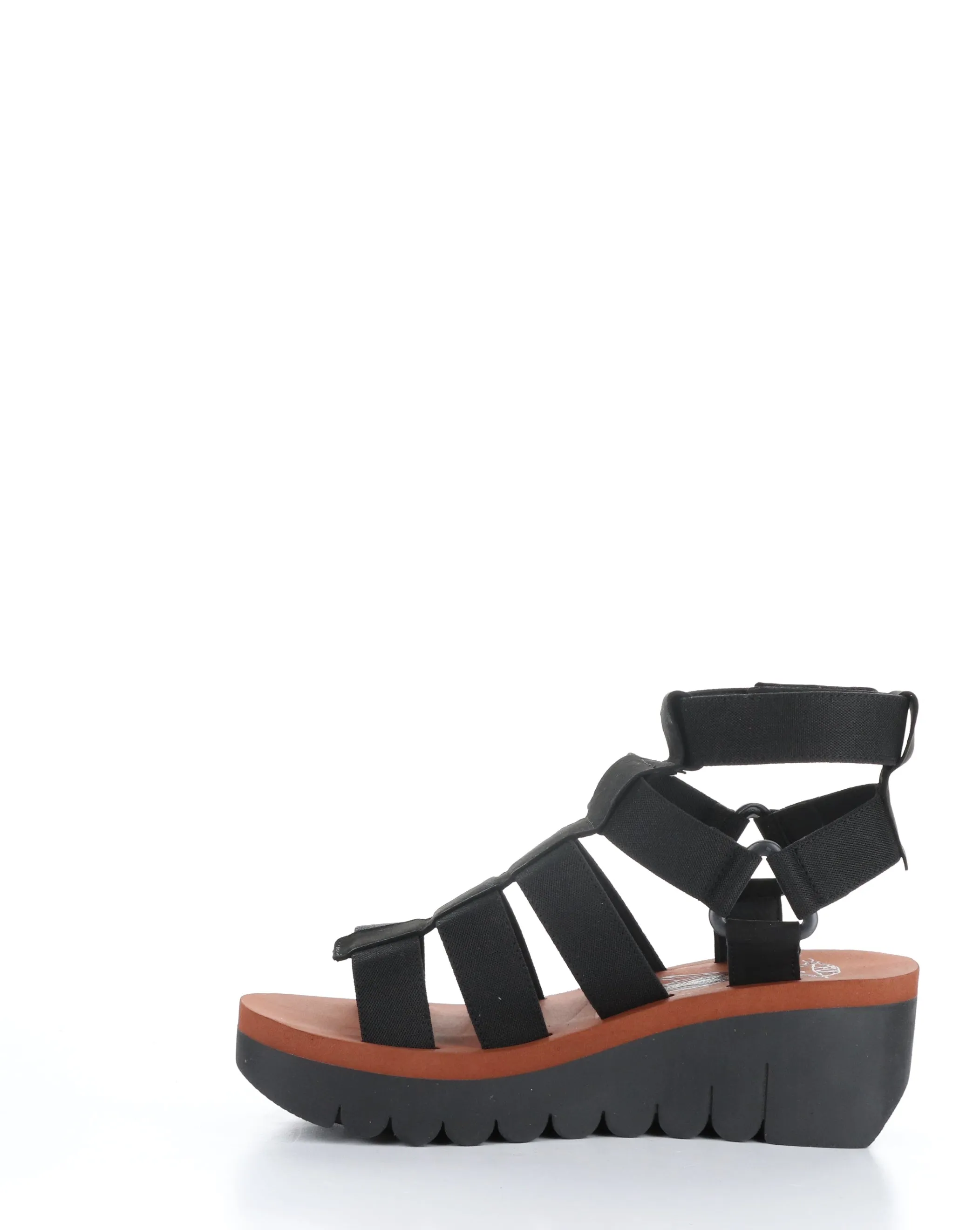 YUFI032FLY BLACK Velcro Sandals